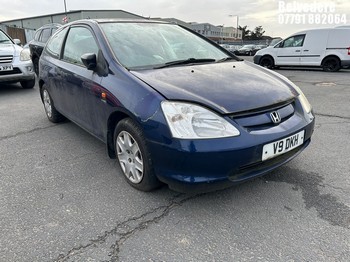 Location: Belvedere - 2002 HONDA CIVIC VTEC S AUTO 3 Door Hatchback REG: V9DKH, Keys: No, MOT Expiry date: 05/08/2021, 1590 Petrol, 4 Speed Auto Petrol, Former Keepers: 5