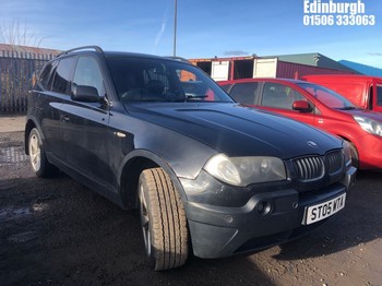 Location: Edinburgh - 2005 BMW X3 D SPORT Estate REG: ST05WTA, Keys: Yes, MOT Expiry date: 24/10/2025, 1995 Diesel, 6 Speed Manual Diesel, Former Keepers: 11