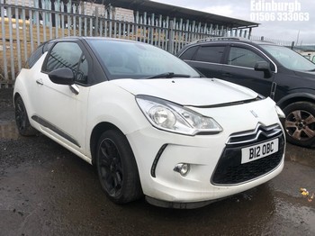 Location: Edinburgh - 2014 CITROEN DS3 DSTYLE + E-HDI 3 Door Hatchback REG: B12OBC, Keys: No, MOT Expiry date: 25/08/2025, 1560 Diesel, 5 Speed Manual Diesel, Former Keepers: 4