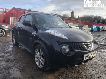 Location: Edinburgh - 2012 NISSAN JUKE ACENTA SPORT DCI 5 Door Hatchback REG: VN62JVT, Keys: No, MOT Expiry date: 05/09/2025, 1461 Diesel, 6 Speed Manual Diesel, Former Keepers: 5