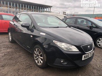 Location: Edinburgh - 2011 SEAT IBIZA SE COPA CR TDI ECOM 3 Door Hatchback REG: NA61TLX, Keys: No, MOT Expiry date: 19/05/2025, 1199 Diesel, 5 Speed Manual Diesel, Former Keepers: 4