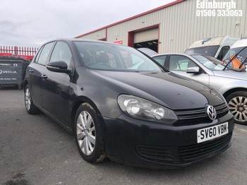 Location: Edinburgh - 2010 VOLKSWAGEN GOLF FSI S 5 Door Hatchback REG: SV60VBM, Keys: No, MOT Expiry date: 23/09/2024, 1968 Diesel, 6 Speed Manual Diesel, Former Keepers: 3