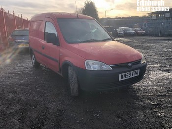 Location: Edinburgh - 2010 VAUXHALL COMBO 1700 CDTI Car Derived Van REG: WM59VUA, Keys: No, MOT Expiry date: 08/08/2025, 1248 Diesel, 5 Speed Manual Diesel, Former Keepers: 2