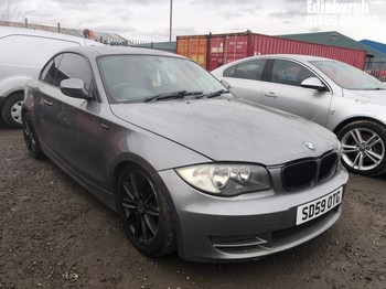 Location: Edinburgh - 2009 BMW 118D SPORT Coupe REG: SD59OTG, Keys: No, MOT Expiry date: 10/09/2025, 2000 Diesel, 6 Speed Manual Diesel, Former Keepers: 15