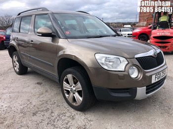 Location: Nottingham - 2011 SKODA YETI SE TDI CR 110 5 Door Hatchback REG: FG11ZSX, Keys: No, MOT Expiry date: 16/07/2026, 1968 Diesel, 5 Speed Manual Diesel, Former Keepers: 5