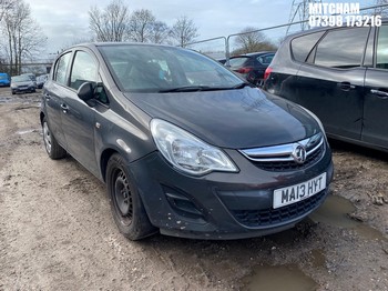 Location: Mitcham - 2013 VAUXHALL CORSA EXCLUSIV AC 5 Door Hatchback REG: MA13HYT, Keys: No, MOT Expiry date: 29/05/2026, 1229 Petrol, 5 Speed Manual Petrol, Former Keepers: 3