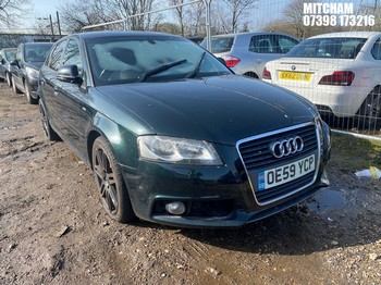 Location: Mitcham - 2009 AUDI A3 S LINE 138 TDI S-A 5 Door Hatchback REG: OE59YCP, Keys: No, MOT Expiry date: 04/09/2026, 1968 Diesel, 6 Speed Semi Auto Diesel, Former Keepers: 5