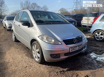 Location: Mitcham - 2007 MERCEDES A150 SPECIAL EDITION 5 Door Hatchback REG: GK07ZGZ, Keys: No, MOT Expiry date: 04/02/2026, 1498 Petrol, 5 Speed Manual Petrol, Former Keepers: 4