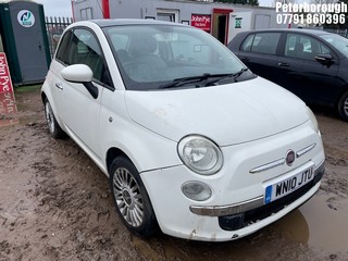 Location: Peterborough - 2010 FIAT 500 LOUNGE 3 Door Hatchback REG: WN10JTU, Keys: No, MOT Expiry date: 04/12/2025, 1242 Petrol, 5 Speed Manual Petrol, Former Keepers: 6