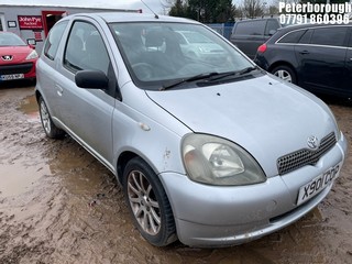 Location: Peterborough - 2000 TOYOTA YARIS SR 3 Door Hatchback REG: X901CDP, Keys: No, MOT Expiry date: 29/11/2025, 1299 Petrol, 5 Speed Manual Petrol, Former Keepers: 7