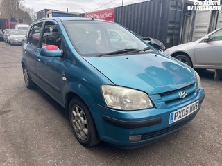Location: Stapleford - 2005 HYUNDAI GETZ CDX 5 Door Hatchback REG: PX05WHS, Keys: Yes, MOT Expiry date: 13/06/2026, 1341 Petrol, 5 Speed Manual Petrol, Former Keepers: 7
