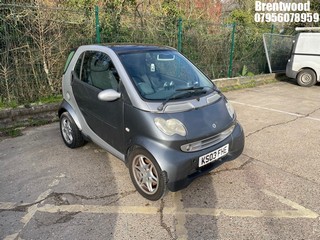 Location: Brentwood - 2003 SMART CITY PASSION 61 AUTO Coupe REG: KS03FHE, Keys: No, MOT Expiry date: 03/02/2026, 698 Petrol, 6 Speed Auto Petrol, Former Keepers: 10