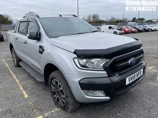 Location: South Wales - 2018 FORD RANGER WILDTRAK 4X4 DCB T Pick-up REG: VK18NFR, 3198cc Diesel, 6 Speed Auto Diesel, Former Keepers:, Keys: Yes, MOT Expiry date: 25/09/2025