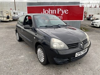 Location: South Wales - 2008 RENAULT CLIO CAMPUS 8V 3 Door Hatchback REG: CP57MVK, Keys: No, MOT Expiry date: 04/12/2025, 1149 Petrol, 5 Speed Manual Petrol, Former Keepers: 6