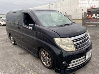 Location: South Wales - 2005 NISSAN ELGRAND MPV REG: CU05YFR, Keys: No, MOT Expiry date: 07/04/2025, 2490 Petrol, 5 speed automatic, Former Keepers: 4