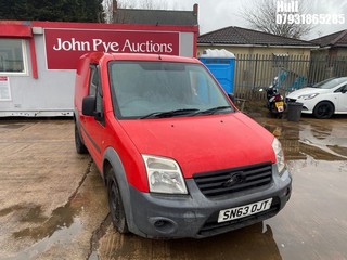 Location: Hull - 2013 FORD TRANSIT CONNECT T200 Panel Van REG: SN63OJT, Keys: No, MOT Expiry date: 21/07/2025, 1753 Diesel, 5 Speed Manual Diesel, Former Keepers: 6
