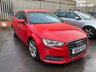 Location: Hayes - 2014 AUDI A3 SPORT TFSI 3 Door Hatchback REG: BD14FUO, Keys: No, MOT Expiry date: 17/02/2026, 1395 Petrol, 6 Speed Manual Petrol, Former Keepers: 5