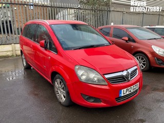 Location: Hayes - 2012 VAUXHALL ZAFIRA DESIGN MPV REG: LP12GZX, Keys: No, MOT Expiry date: 25/04/2026, 1598 Petrol, 5 Speed Manual Petrol, Former Keepers: 9