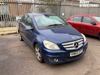 Location: Hayes - 2010 MERCEDES B200 CDI SE MPV REG: KM60OYT, Keys: No, MOT Expiry date: 03/12/2024, 1991 Diesel, 6 Speed Manual Diesel, Former Keepers: 4