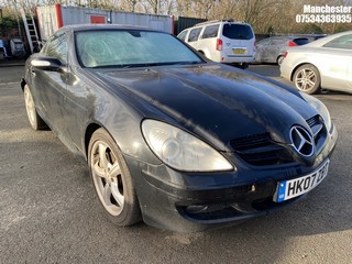 Location: Manchester - 2007 MERCEDES SLK 350 AUTO Convertible REG: HK07ZBT, 3498 Petrol, 7 Speed Auto Petrol, Former Keepers: 5, Keys: No, MOT Expiry date: 12/01/2026