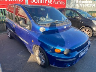 Location: Belvedere - 2004 FIAT MULTIPLA 115 ELX JTD MPV REG: GY54ATF, Keys: No, MOT Expiry date: 13/02/2026, 1910 Diesel, 5 Speed Manual Diesel, Former Keepers: 6