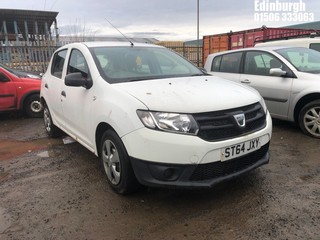 Location: Edinburgh - 2014 DACIA SANDERO ACCESS 5 Door Hatchback REG: ST64JXY, Keys: No, MOT Expiry date: 29/10/2025, 1149 Petrol, 5 Speed Manual Petrol, Former Keepers: 6