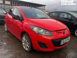 Location: Edinburgh - 2013 MAZDA 2 TAMURA 5 Door Hatchback REG: SL13TFA, Keys: No, MOT Expiry date: 17/03/2025, 1349 Petrol, 5 Speed Manual Petrol, Former Keepers: 2