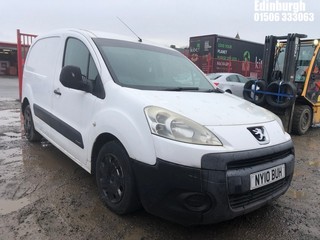 Location: Edinburgh - 2010 PEUGEOT PARTNER 850 S HDI 90 Panel Van REG: NY10BUH, Keys: No, MOT Expiry date: 09/06/2025, 1560 Diesel, 5 Speed Manual Diesel, Former Keepers: 10