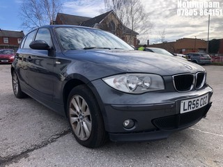 Location: Nottingham - 2006 BMW 118I SE AUTO 5 Door Hatchback REG: LR56CGZ, Keys: No, MOT Expiry date: 22/07/2026, 1995 Petrol, 6 Speed Auto Petrol, Former Keepers: 3