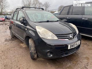 Location: Mitcham - 2010 NISSAN NOTE VISIA MPV REG: BN10KJJ, Keys: No, MOT Expiry date: 22/08/2025, 1386 Petrol, 5 Speed Manual Petrol, Former Keepers: 5