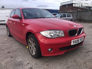 Location: Nottingham - 2006 BMW 116I SE 5 Door Hatchback REG: YX06YEY, Keys: No, MOT Expiry date: 11/03/2026, 1596 Petrol, 5 Speed Manual Petrol, Former Keepers: 12