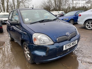 Location: Mitcham - 2001 TOYOTA YARIS CDX 5 Door Hatchback REG: EY51MGU, Keys: No, MOT Expiry date: 22/12/2025, 998 Petrol, 5 Speed Manual Petrol, Former Keepers: 3