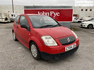 Location: South Wales - 2004 CITROEN C2 L 3 Door Hatchback REG: CT04JZA, Keys: No, MOT Expiry date: 28/08/2025, 1124 Petrol, 5 Speed Manual Petrol, Former Keepers: 2