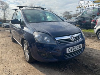 Location: Mitcham - 2012 VAUXHALL ZAFIRA DESIGN MPV REG: OV62ZXA, Keys: No, MOT Expiry date: 09/06/2025, 1598 Petrol, 5 Speed Manual Petrol, Former Keepers: 4