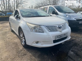 Location: Mitcham - 2010 TOYOTA AVENSIS TR VALVEMATIC 4 Door Saloon REG: FG60XYJ, Keys: No, MOT Expiry date: 08/10/2026, 1798 Petrol, 6 Speed Manual Petrol, Former Keepers: 4