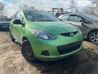 Location: Mitcham - 2010 MAZDA 2 TS 3 Door Hatchback REG: MV60YDL, Keys: No, MOT Expiry date: 24/10/2025, 1349 Petrol, 5 Speed Manual Petrol, Former Keepers: 4