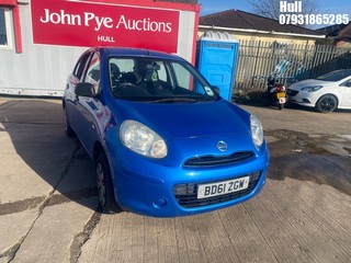 Location: Hull - 2011 NISSAN MICRA VISIA 5 Door Hatchback REG: BD61ZGW, Keys: No, MOT Expiry date: 15/02/2027, 1198 Petrol, 5 Speed Manual Petrol, Former Keepers: 5