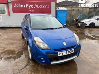Location: Hull - 2009 RENAULT CLIO DYNAMIQUE TCE 3 Door Hatchback REG: HV59OCU, Keys: No, MOT Expiry date: 12/02/2027, 1149 Petrol, 5 Speed Manual Petrol, Former Keepers: 3