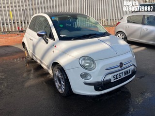 Location: Hayes - 2008 FIAT 500 LOUNGE RHD 3 Door Hatchback REG: SG57NWA, Keys: No, MOT Expiry date: 21/11/2026, 1242 Petrol, 5 Speed Manual Petrol, Former Keepers: 7