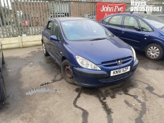 Location: Hayes - 2001 PEUGEOT 307 LX 16V AUTO 5 Door Hatchback REG: KN51SZP, Keys: No, MOT Expiry date: 17/12/2025, 1587 Petrol, 4 Speed Auto Petrol, Former Keepers: 3