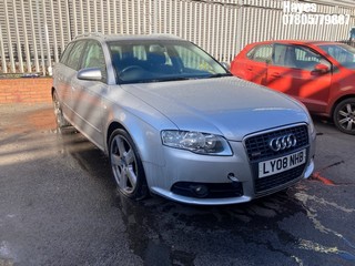 Location: Hayes - 2008 AUDI A4 AVANT S LINE TDI 140 Estate REG: LY08NHB, Keys: No, MOT Expiry date: 07/08/2026, 1968 Diesel, 6 Speed Manual Diesel, Former Keepers: 5