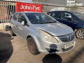 Location: Hayes - 2009 VAUXHALL CORSA LIFE A/C 5 Door Hatchback REG: DY09UPM, Keys: No, MOT Expiry date: 17/01/2026, 1229 Petrol, 5 Speed Manual Petrol, Former Keepers: 8