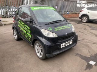 Location: Hayes - 2009 SMART FORTWO PULSE CDI AUTO Coupe REG: NA59YPY, Keys: No, MOT Expiry date: 07/12/2025, 799 Diesel, 5 Speed Auto Diesel, Former Keepers: 10