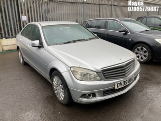 Location: Hayes - 2009 MERCEDES-BENZ C180 KOMP ELEG BLUEEFF-CY 4 Door Saloon REG: OV09BUO, Keys: No, MOT Expiry date: 22/09/2025, 1597 Petrol, 6 Speed Manual Petrol, Former Keepers: 5