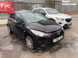 Location: Hayes - 2012 MAZDA 2 TS 5 Door Hatchback REG: FV62JZL, Keys: No, MOT Expiry date: 30/11/2025, 1349 Petrol, 5 Speed Manual Petrol, Former Keepers: 5