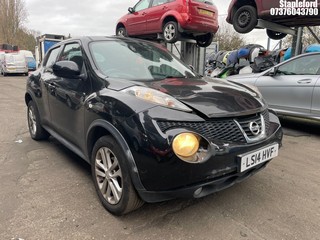 Location: Stapleford - 2014 NISSAN JUKE ACENTA 5 Door Hatchback REG: LS14HVF, Keys: Yes, MOT Expiry date: 25/03/2026, 1598 Petrol, 5 Speed Manual Petrol, Former Keepers: 4