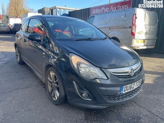Location: Stapleford - 2012 VAUXHALL CORSA SRI 3 Door Hatchback REG: DU62TZB, Keys: Yes, MOT Expiry date: 12/01/2027, 1398 Petrol, 5 Speed Manual Petrol, Former Keepers: 3