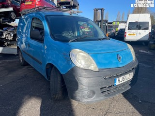 Location: Stapleford - 2011 RENAULT KANGOO ML20 DCI 85 Panel Van REG: HJ61LZV, Keys: No, MOT Expiry date: 12/08/2026, 1461 Diesel, 5 Speed Manual Diesel, Former Keepers: 9