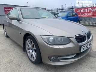 Location: Belvedere - 2010 BMW 325I SE AUTO Coupe REG: SY60MXL, 2996cc Petrol, 6 Speed Auto Petrol, Former Keepers: 5, Keys: Yes, MOT Expiry date: 02.11.2026
