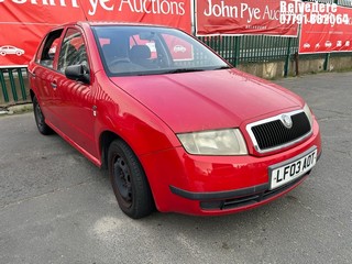 Location: Belvedere - 2003 SKODA FABIA CLASSIC 16V 5 Door Hatchback REG: LF03AOT, Keys: No, MOT Expiry date: 03/10/2025, 1390 Petrol, 4 Speed Auto Petrol, Former Keepers: 6